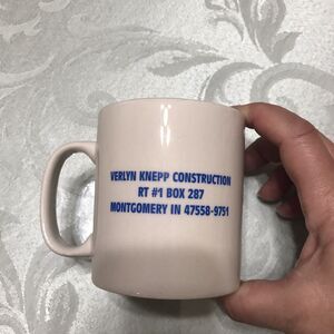 Knepp Construction Coffee Cup Mug Advertising Montgomery Indiana‎